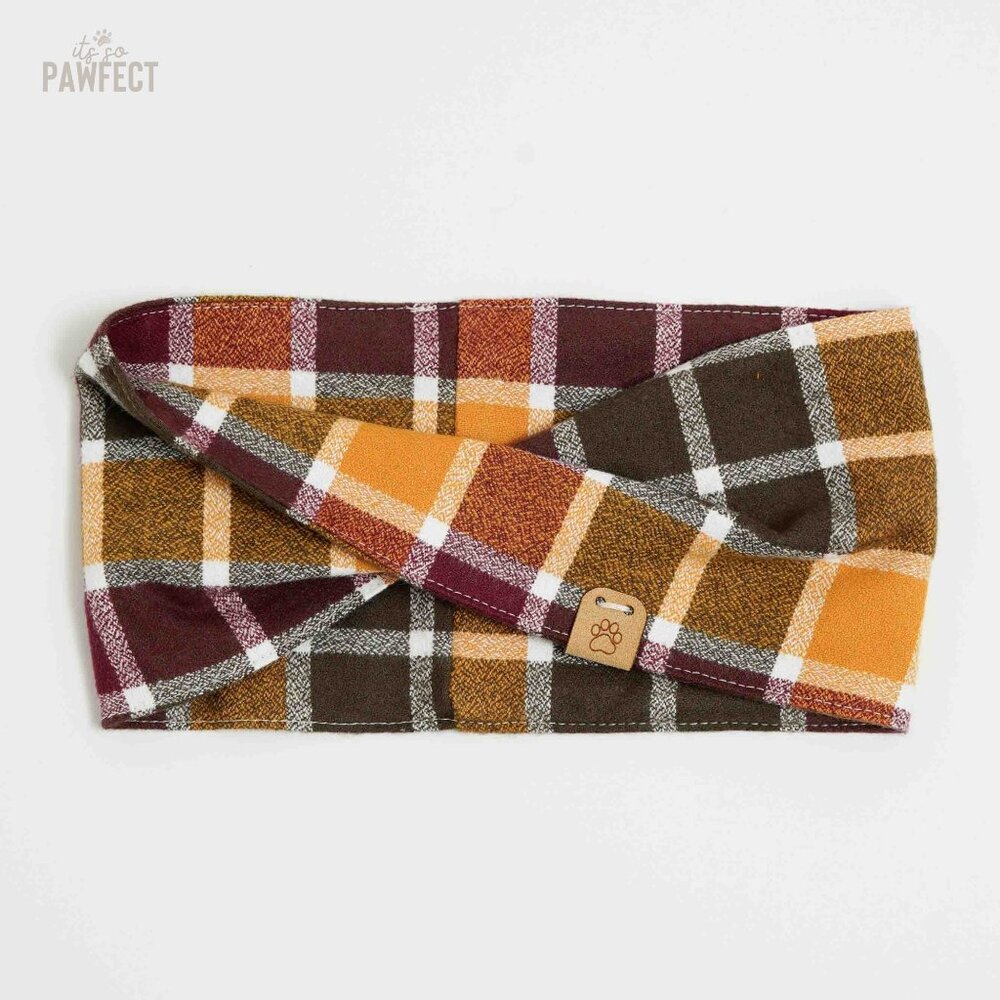 Small Flannel Dog Bandana Infinity Scarf for Small Breeds - Picture 13 of 14